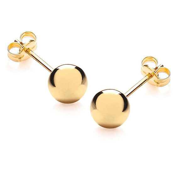 Złocone kolczyki kuleczki 5mm